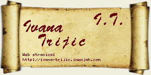 Ivana Trijić vizit kartica